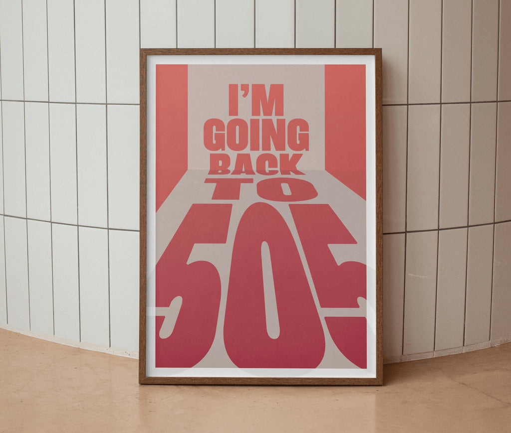 I'm Going Back To 505 Lyrics Inspired Print | Wall Art | A4 A3 A5 | Unframed Print | Indie Music | Rock Music