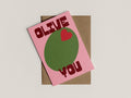 A6 Olive You Card