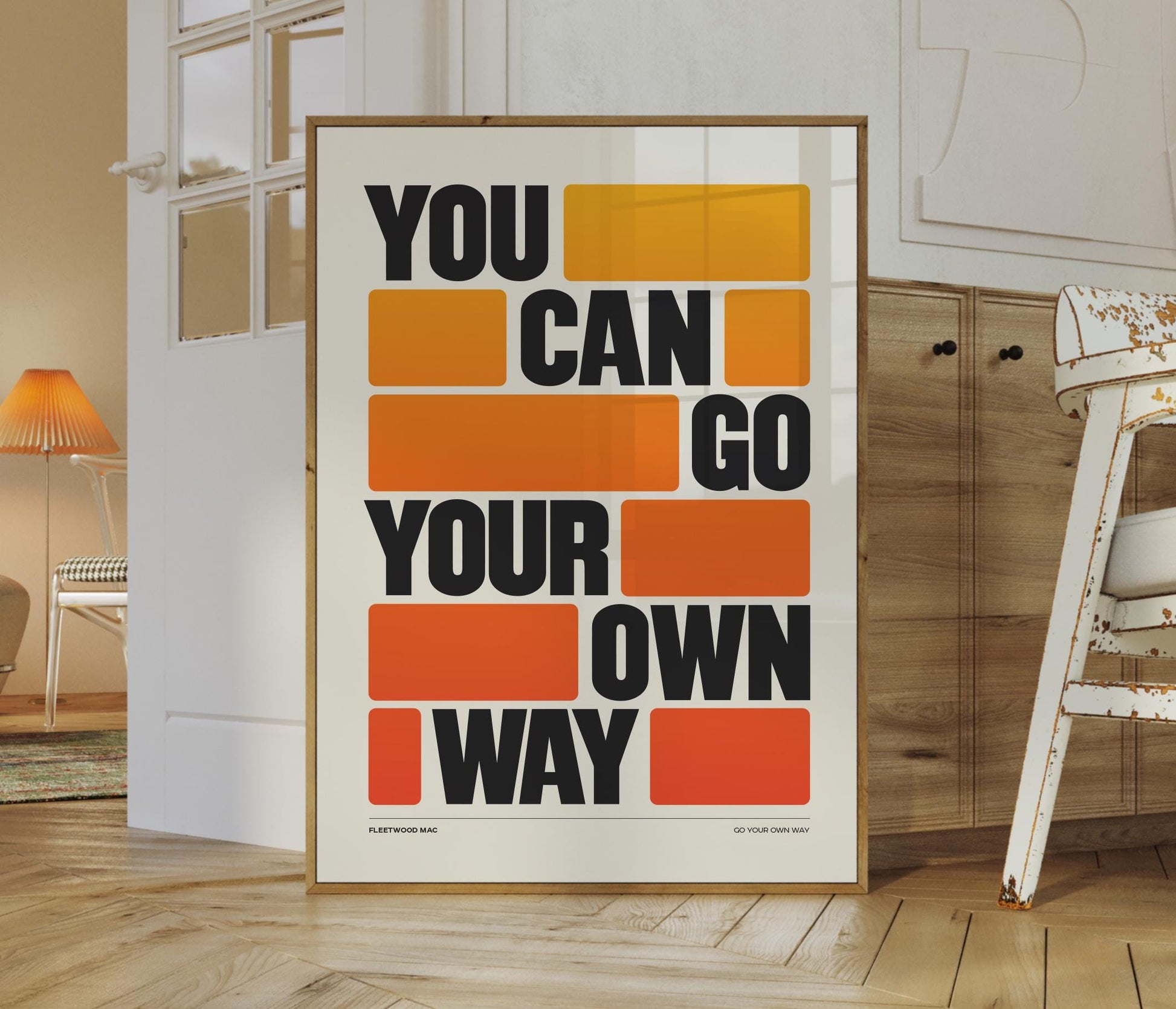 You Can Go Your Own Way Inspired Lyrics Print | Lyrics Print | Wall Art | A4 A3 A5 | Unframed Print | Indie Music | Rock Music | Concert