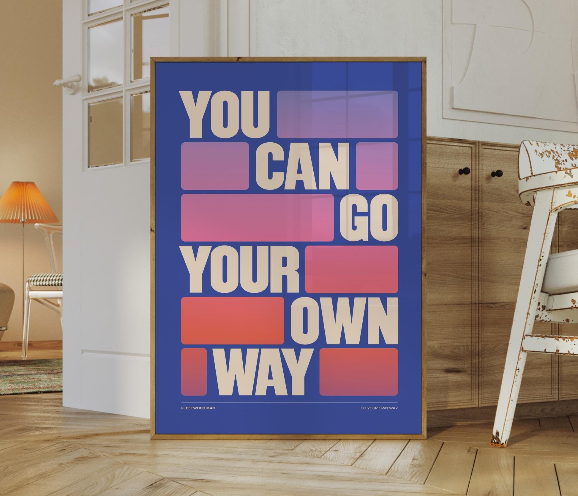 You Can Go Your Own Way Inspired Lyrics Print | Lyrics Print | Wall Art | A4 A3 A5 | Unframed Print | Indie Music | Rock Music | Concert
