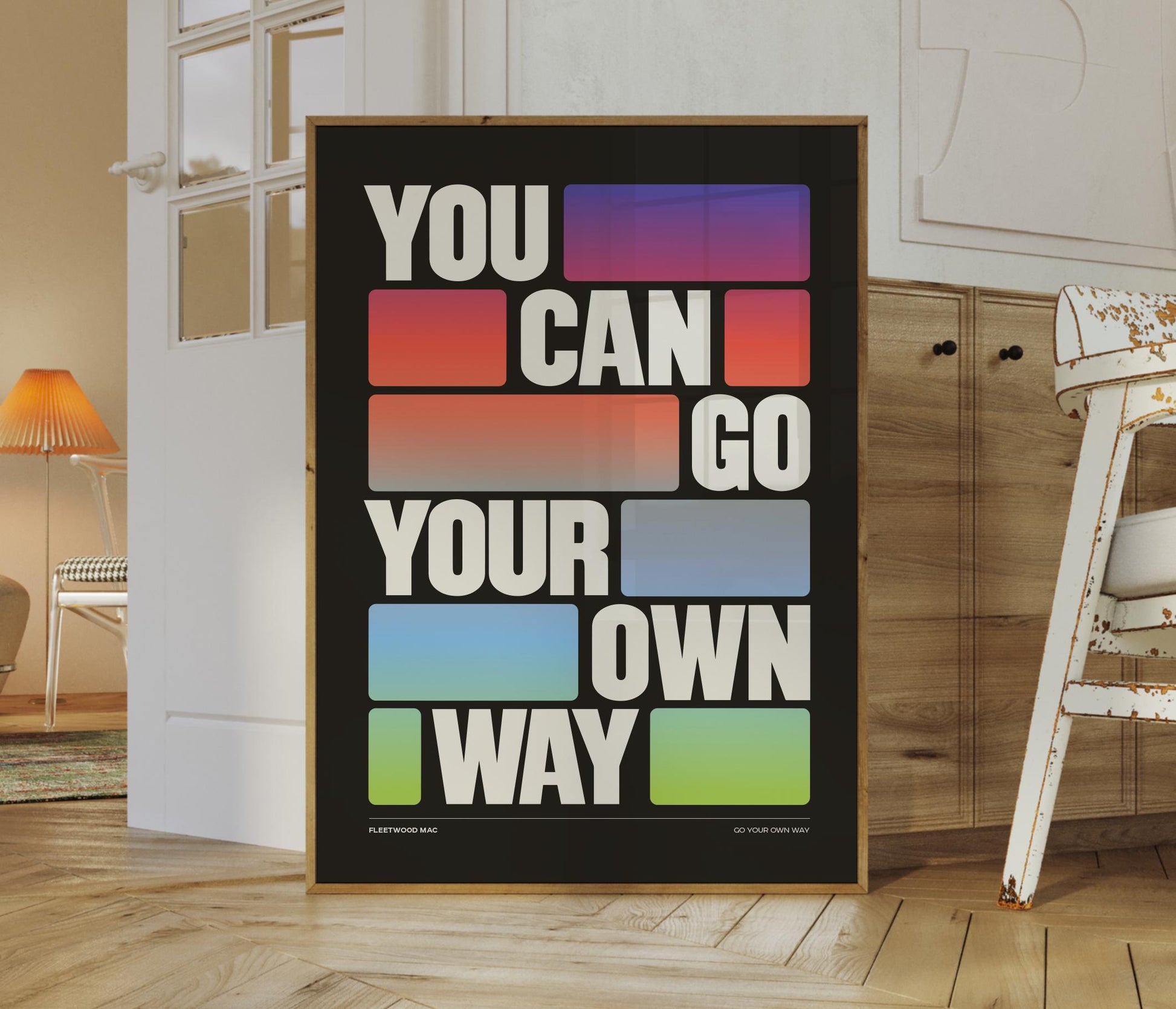 You Can Go Your Own Way Inspired Lyrics Print | Lyrics Print | Wall Art | A4 A3 A5 | Unframed Print | Indie Music | Rock Music | Concert