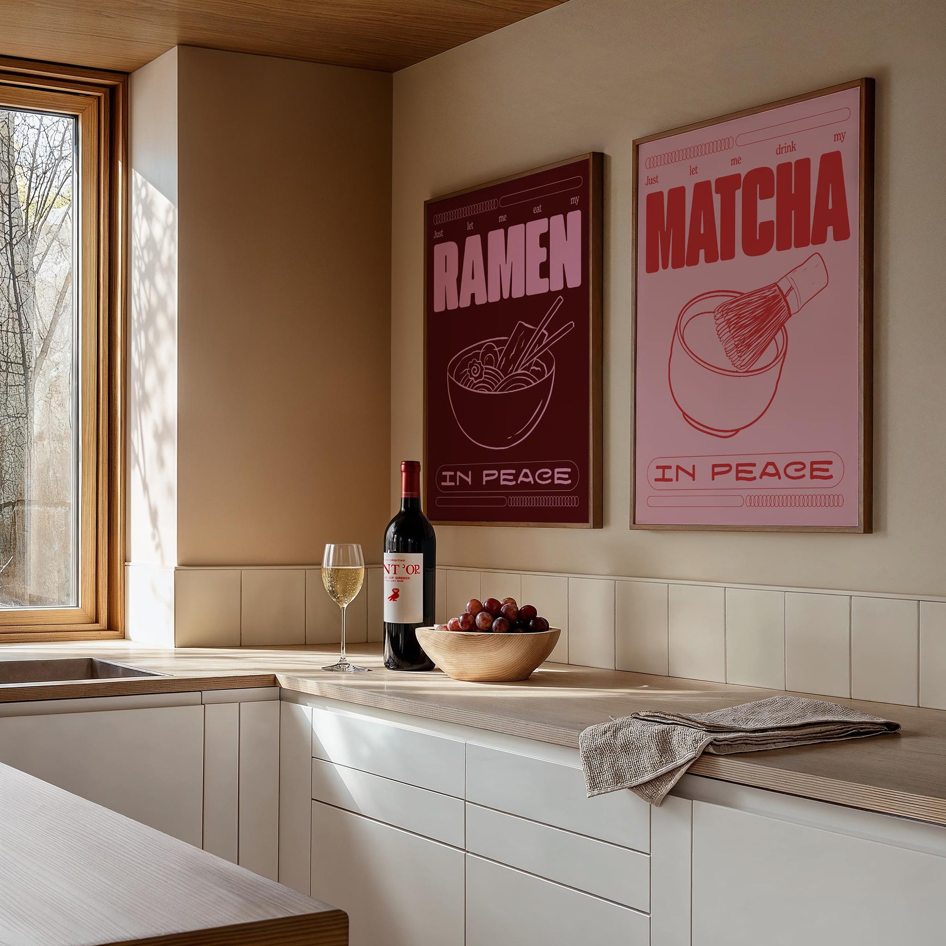 Just Let Me Eat My Ramen In Peace | Typographic Print | Wall Art | A5 A4 A3 | Unframed Print | Ramen Lover Gift | Ramen | Bold Colours