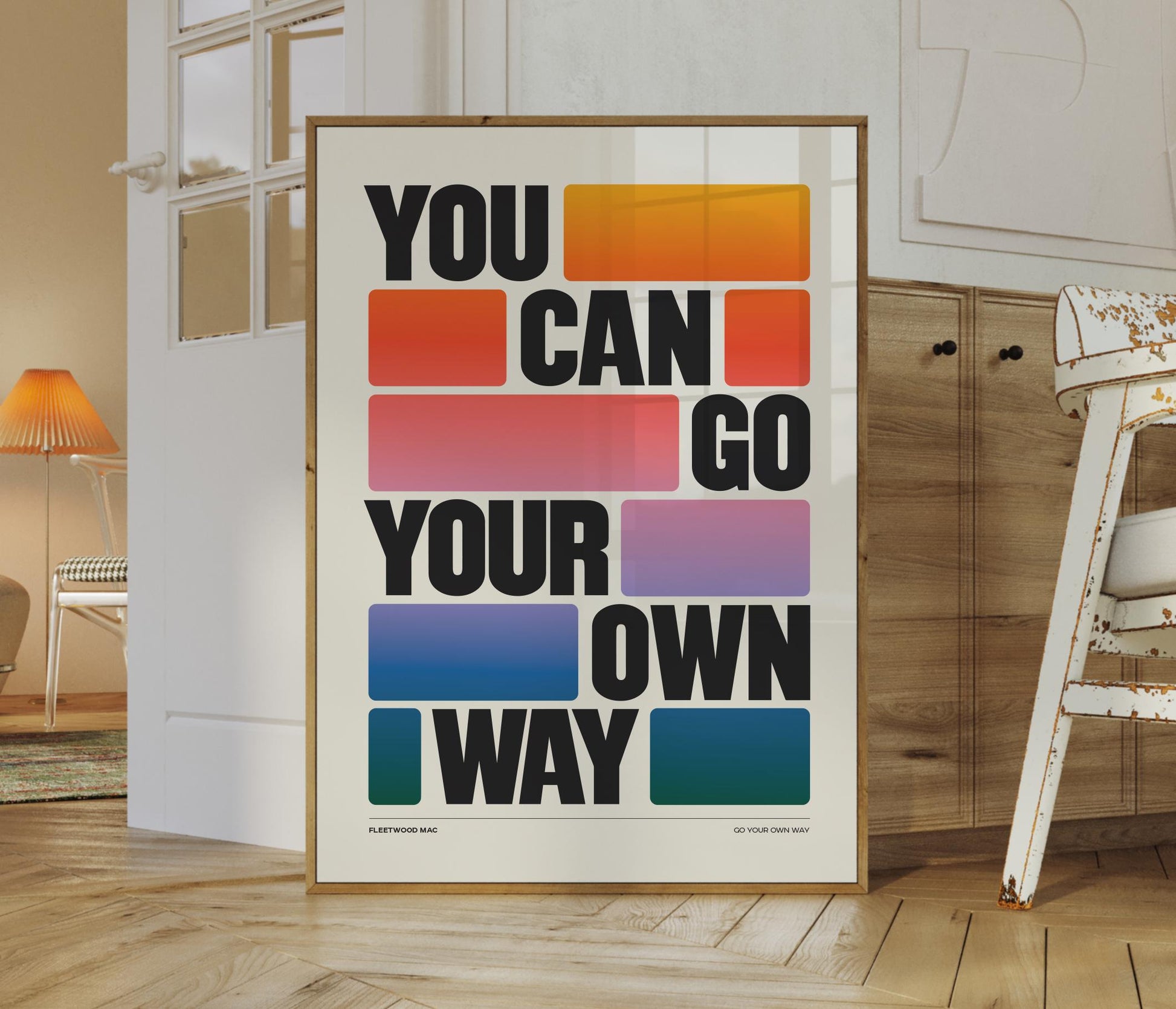 You Can Go Your Own Way Inspired Lyrics Print | Lyrics Print | Wall Art | A4 A3 A5 | Unframed Print | Indie Music | Rock Music | Concert