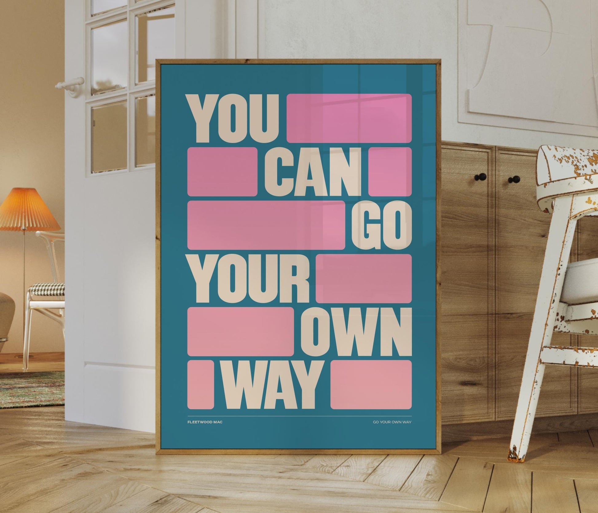 You Can Go Your Own Way Inspired Lyrics Print | Lyrics Print | Wall Art | A4 A3 A5 | Unframed Print | Indie Music | Rock Music | Concert