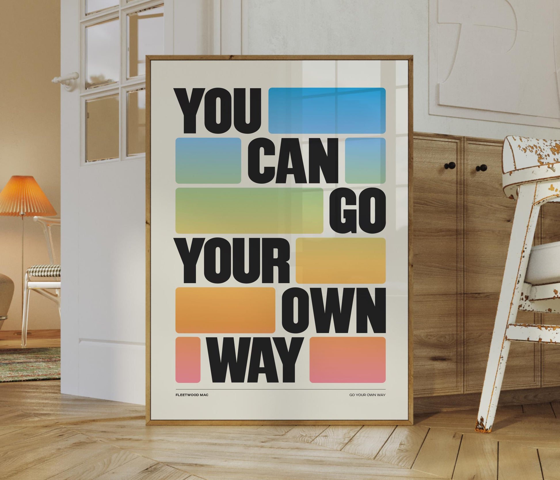 You Can Go Your Own Way Inspired Lyrics Print | Lyrics Print | Wall Art | A4 A3 A5 | Unframed Print | Indie Music | Rock Music | Concert