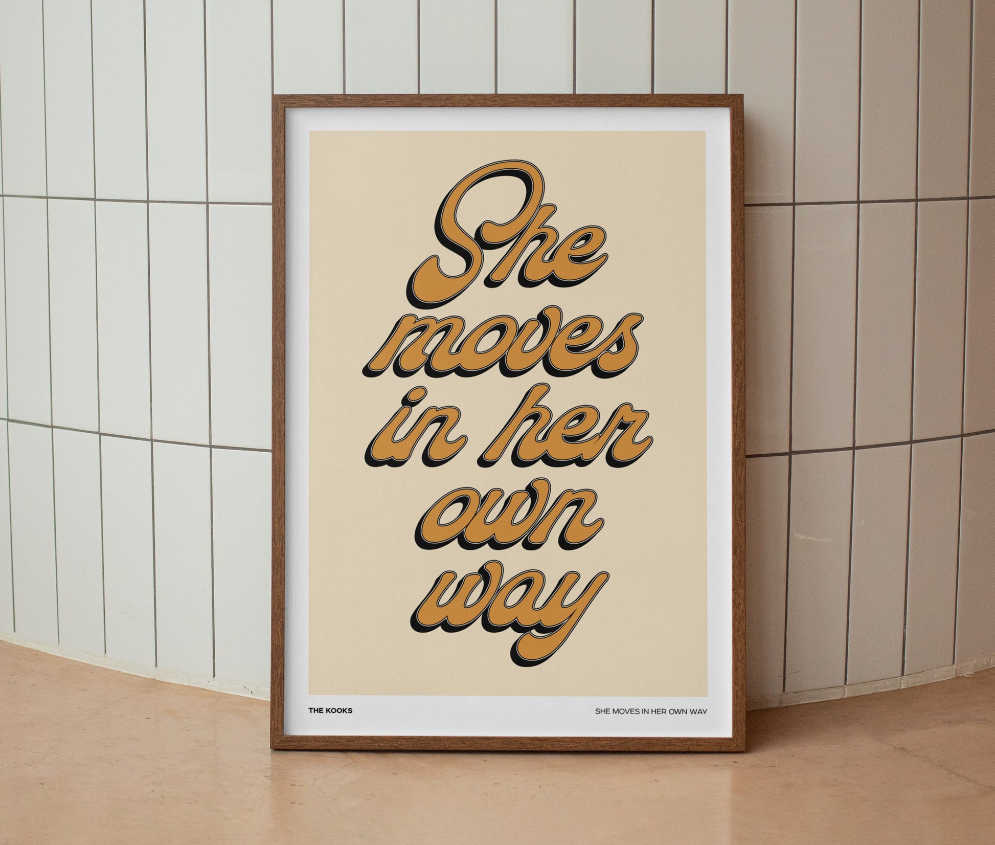 She Moves In Her Own Way | The Kooks | Print | Wall Art | Unframed Print | Wall Decor | Bold Colours | Typographic | A3 A4 A5 Graphic Poster