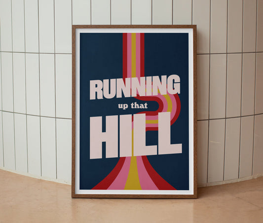 Kate Bush | Running Up That Hill Lyrics Print | Wall Art | A4 A3 A5 | Unframed Print | Indie Music | Rock Music | Pop Music